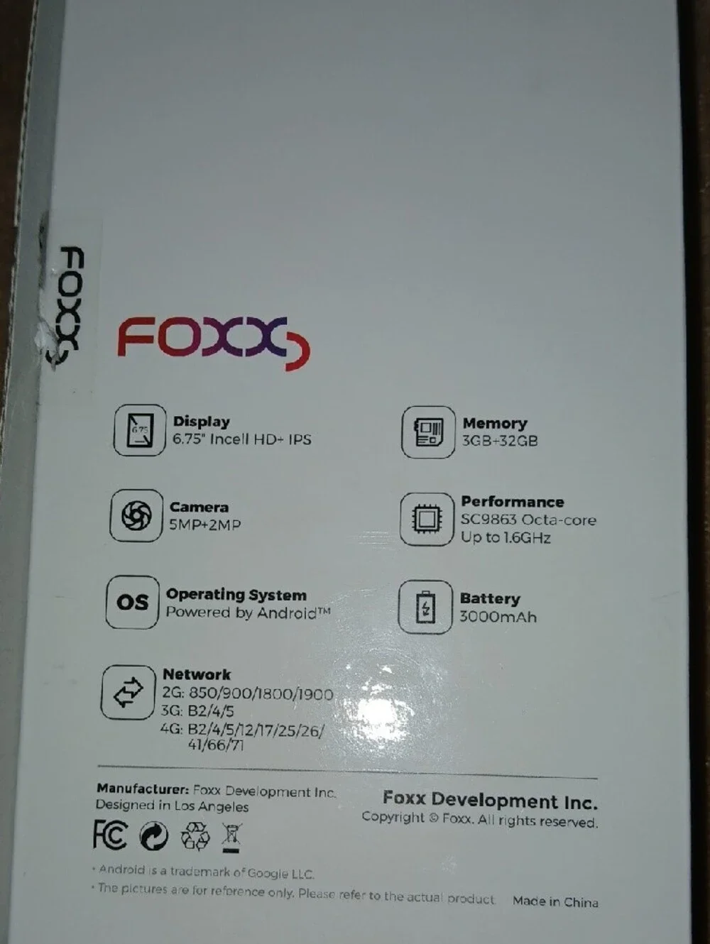 Brand New Foxx A67L Smartphone Unlocked Never Used Includes SIM